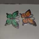 hogardeck Metal Butterfly Wall Decor, 4 PCS Multicolor Butterfly Spring Decor for Indoor Outdoor, Decorative Hanging Wall Art for Kitchen, Living Room, Porch, Garden, Yard