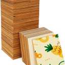 100 Pieces 4x4 Inch Wood Squares Unfinished Basswood Plywood Wooden Sheets 1/8 inch Thick Blank Wood Squares for Crafts Painting Scrabble Tiles Mini House Building Wooden Plate Architectural Model