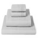 Mellanni Queen Sheets Set - 4 PC Iconic Collection Bedding - Hotel Luxury, Extra Soft, Cooling Bed Sheets - Wrinkle, Fade, Stain Resistant (Queen, Light Gray)