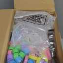 Bokon 100 Pcs Plastic Sand Art Bottles Bulk Sand Art Containers with 20 Pcs Funnels for DIY Crafts Wedding Birthday Party Decoration, 10 Style(Plastic Cap)