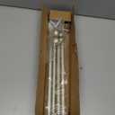 Curtain Rods for windows 32-62 inch, 5/8 inch Decorative Nickel Splicing Heavy Duty Metal Curtain Rod set with Brackets