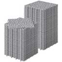 Rovibek 60PCS Plastic Interlocking Deck Tiles, 12"x12" Pebble Deck Tiles, Patio Flooring Outdoor Waterproof, Non-Slip, Indoor & Outdoor Use for Balcony Balcony Bathroom Backyard, Gray