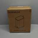 CEROELDA Small Bathroom Trash Can with Lid Soft Close-5L/1.3 Gal Slim Garbage Can-Metal Step Wastebasket-Rectangle Narrow Waste Bin for Office, Bedroom, Toilet, Live Room-Black