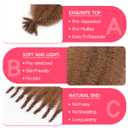 Braiding Hair Pre-Separated Spring Afro Twist Hair Extensions Faux Locs 18 Inch Synthetic Soft Marley Twist Braiding Hair Crochet Hair for Black Women (#30,18Inch,8Packs)