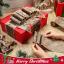 Riceshoot Christmas 4 Inch Velvet Ribbon 10 Yards Camel Wide Wired Velvet Ribbon with Gold Edge for Wrapping Bow Gift Box DIY