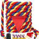 Tug of War Rope 60FT Outdoor Yard Games for Kids and Adults, Field Day Family Reunion Birthday Party Games,Carnival Game, Outside Backyard Lawn Yard Games Fun for Team Building Activities, Tricolor