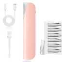 Dermaplane Razor for Women Face 3 Speed Sonic Hair Removal Tool Rechargeable Safe Anti Peach Fuzz & Dead Skin Remover with 6 Replaceable Heads (Upgraded Pink)