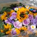 MUVIC Artificial Cemetery Flowers Saddle - Memorial Flowers Bouquet - Outdoor Grave Decorations,Sympathy Flower - Rose Sunflower Hyacinth