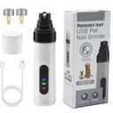 Silent Groom Pro Nail Grinder - Silent Groom Pro for Dogs and Cats, Dog Nail Trimmer with Replacement Grinding Heads, Quick USB Charge(with 2 Replacement Head)