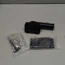 NO Drilling Flagpole Mount Fit for Balcony Railing - Flag Pole Holder Perfect for Porch & Fence - fit Round and Square Railing with Anti-Skid Silicone Patches - for 1 inch or thinner flagpole (Black)