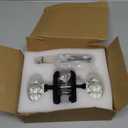 Crystal Door Knobs Interior, Passage Glass Door Knobs Interior for Hall and Closet, Matte Black Diamond Crystal Glass Door Knob Vintage