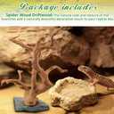 AceOrbit Large Driftwood for Aquarium, 8.5-11.5 Inch Spider Wood on Slate Stone, Natural Spiderwood Aquarium Driftwood Aquascaping Wood for Reptile Enclosure, Terrarium, Reptile Tank, Fish Tank Decor