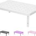 WALI Computer Monitor Stand for Desk, Adjustable Laptop Riser, Desk Monitor Stand Underneath Storage for Office, Home, School Supplies (PTT001-W), 1 Pack, White (Basic)