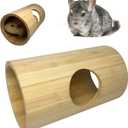 Chinchilla Bamboo Hanging Tunnel Toys, Guinea Pig Tunnel Tube Toy, Small Animal Cage Accessories for Chinchilla Ferret Guinea Pig Rat (A)