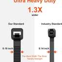 Zip Ties Assorted Size,8+12+14+18 Inch Double Sided Toothed,100 LBS Tensile Strength Heavy Duty Cable Wire Ties With Self-Locking Adjustable More Durable Nylon Tie Wraps for Indoor Outdoor400 Pack