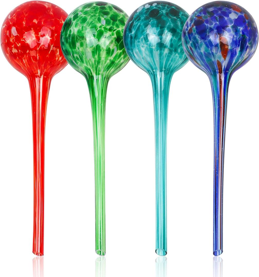 Besti Self-Watering Globes 4-Pack Extra Large Watering Globes for Plants Automatic Watering System for Potted Plants Holds 380-400ml, Waters Plants Up to 2 Weeks (Set of 4 Extra Large)