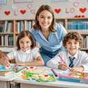 HOWAF Valentines Day Gift for Kids, 24 Pack DIY Jungle Animals Dinosaurs Wood Painting Craft Kit with Cards Paint Pens, Valentine Exchange Gift Cards for Classroom School Party Favors