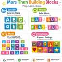 Magnetic Letters Blocks Magnetic Alphabet & Numbers ABC Learning Toys for Kids Colorful Uppercase Lowercase Numbers Math Symbols Emoticons Toys for Boys Girls 216 in 36 pcs