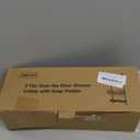 SWTYMIKI Over the Door Shower Caddy - 3 Tier Adjustable Shower Organizer Hanging with Soap Holder, No Drilling Stainless Steel Bathroom Rack Hanging for Body Wash, Shampoo, Soap, Razor, Silver