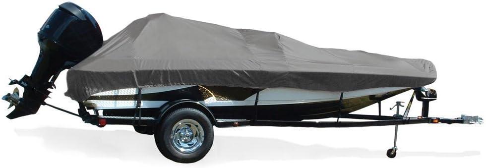 Taylor Made Products Trailerite Semi-Custom Boat Cover for Tournament Style Bass Boats with Outboard Motor (19' Center-Line Length x 90" Beam Width, Gray)