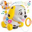 Musical Puppy Toys for 1 Year Old Girl Boy Gift, Crawling and Walking Baby Toy 6-9-12-18 Month, Birthday Gift for 1 Year Old Girl Boy, Bilingual Present for 7 8 10 Month Infant (Yellow)