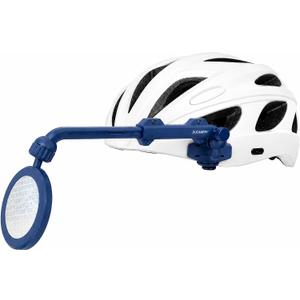 Bike Helmet Mirror, 360 Adjustable Bicycle Rear View Mirror with Extendable Arm, Dual 3M Adhesive & O-Ring Mount, Reflective Cycling Mirror for Road, Mountain & Commuter HelmetsBlue)