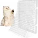 Scat Mat for Cats 16 x 13 Inch, 10 Pack Clear Cat Deterrent Mats with 1 Inch Spikes & 50 Stickers, Indoor Outdoor Pet Training Pads to Keep Cats Off Sofa, Counter, Garden & Car