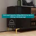 Gold Metal Furniture Legs, 7 Inch Set of 4, Heavy Duty Triangle Feet with Pads and Screws, Replacement for Sofa Cabinet Couch Chair Dresser