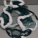 JasmyGirls Sexy Christmas Santa Lingerie for Women Sheer Unwrap Front Babydoll (Medium, Green)