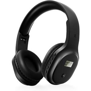Rechargeable and Portable Personal FM Radio Headphones with Best Reception, Wireless Headset Radio Ear Muffs for Jogging, Mowing, Cycling, Meeting FM Receiver (A8, Black)