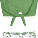 Mirawise Girls Swimsuits Swimwear Bathing Suit Beach Bikini Two Piece Tie Front Swimsiuts 4-13Y (12-13 Years, Green Tropical U95)