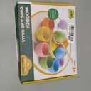 Montessori Larger Ball in Cup Color Sorting Toy for Toddlers Wooden Rainbow Ball Color Matching Toy - 7, 46mm