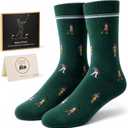 5 x Funny Golf Gifts Socks for Men, Golf Accessories, Size 8-13 Gift Box & Card | Golf gifts for men, soft breathable crew socks, funny gift idea for birthdays, holidays, coworkers, husbands, or golf lovers
