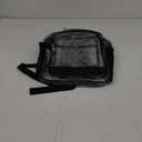 Clear Backpack for Stadium Events Approved 12612, Thick TPU Mini Clear Bag with Front Pocket for Concert Sport Events Work Travel, Black Transparent