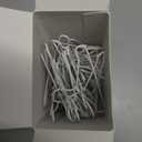 Jenaai 50 Pcs Doll Clothes Hanger 2.56 in Metal White Doll Outfit Hanger Mini Clothes Hangers for Wardrobe, Dresses, Skirts, and Accessories