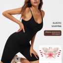 Shapewear Bodysuit for Women, Tummy Control Body Shaper Seamless Waist Trainer Shorts Under the Dress (Black, M)