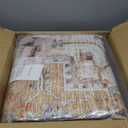 9x12 Area Rugs for Living Room,Ultra-Thin Washable Rug, Non-Slip Lightweight Foldable Area Rug, Stain Resistant Vintage Large Rugs(Turmeric/Grey, 9'x12')