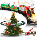 Christmas Train Set 2 in 1 Hanging Around The Tree Train Toys for Toddlers with Luxury Track & Sound and Smoke,Train Toy Set Around & Under The Christmas Tree, Best Indoor Christmas Decoration