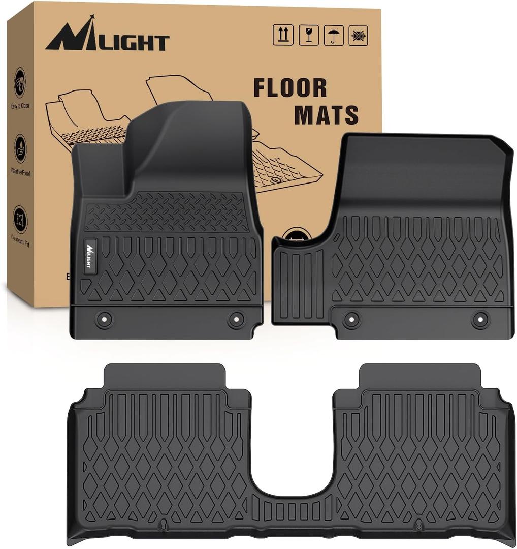 Nilight TPE Floor Mats for Hyundai IONIQ 5 SE Standard Range SE SEL 2022 2023 2024 2025 2026 with Movable Console,All Weather Custom Fit Heavy Duty Floor Liners