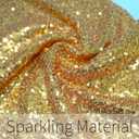 12x108 inch Gold Sequin Table Runner Sparkly Glitter Table Linens 6 Packs for Party Decorations Wedding Birthday Baby Shower Engagement Anniversary