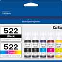 CEEBOO 522 High Capacity (5 Bottles) Refill Ink Replacement for Epson Compatible 522 (Not Sublimation) Use for EcoTank ET-2803 ET-2800 ET-2720 ET-4800 Printer