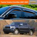 Window Visors Rain Guards FIT 1999–2016 Ford F250-F550 Super Duty SuperCrew – in-Channel Vent Deflectors 4PC Set All-Weather