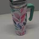 Hydrapeak Voyager 25 Oz Stainless Steel Tumbler with Handle, Insulated Water Bottle With Straw & Lid, Cupholder Friendly Reusable Travel Mug (Floral)