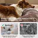 Bedsure SupportMax Calming Dog Beds Large Sized Dog - 36in Donut Washable Large Pet Bed,Anti-Slip Removable Cover,420GSM Round Anti-Anxiety Fluffy Plush Faux Fur Bed, Fits up to 80 lbs Pets