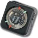 Kichler Outdoor Mechanical Timer with Tradition Pin Setting, Plug-In Landscape Lighting Automation Timer, Black, 15557BK, 3" x 3" x 2.75"