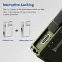 WUBEN G5 Rechargeable EDC Flashlight, Powerful RGB Flashights, 400 Lumens Portable Flat Mini Flashlights, IP65 Waterproof Multi-Mode Magnetic Small Keychain Flashlight for Camping, Emergency (Green)