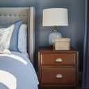 2 x La Jolie Maison Fluted Cardboard Storage Baskets with Leather-Like Lids, Sturdy Stackable Paper Cube Boxes Decorative Tray, Modern Basket Organizer Bins for Jewelry Shelves Bathroom, BeigeSet of 2