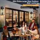 Dusk to Dawn Exterior Lighting Fixtures,24" Jumbo Foyer Light Scones 2 Pcs