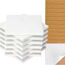 Colovis 12 Pack Ceramic Tile for Crafts Coasters, 4 Inches Square Unglazed Blank Ceramic Costers with Cork Backing Pads for Acrylic Pouring, DIY Make Own Coasters, Painting Projects, Decoupage