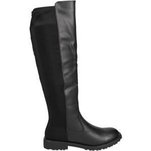 MIA Womens Talli Zippered Riding Casual Boots Over the Knee Low Heel 1-2" - Black (6)